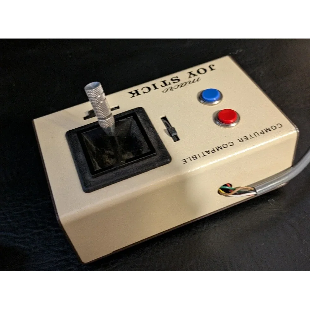 Vintage Macro Joystick Computer Compatible Apple II IIE Vic 20 Hard Wire Taiwan